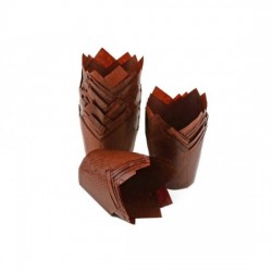 Keksiukų kepimo krepšeliai rudi " Tulpė" Keksiukų kepimo krepšeliai rudi " Tulpė"