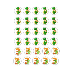 Valgomas paveiksliukas ,,Dino 3'' Valgomas paveiksliukas ,,Dino 3''