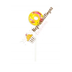 Ledinukas ant pagaliuko surgyte geltona