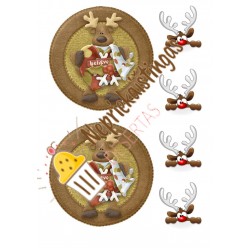 Valgomas paveiksliukas 2 mažiems Kalėdiniams torčiukams  Valgomas paveiksliukas 2 mažiems Kalėdiniams torčiukams