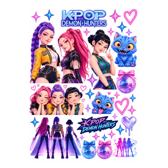 Valgomas paveiksliukas KPop Demon Hunters-2 Valgomas paveiksliukas KPop Demon Hunters-2