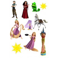 Valgomas paveiksliukas Auksaplaukė 4 - tam gimtadieniui