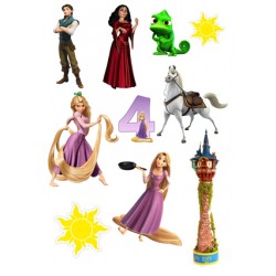 Valgomas paveiksliukas Auksaplaukė 4 - tam gimtadieniui Valgomas paveiksliukas Auksaplaukė 4 - tam gimtadieniui