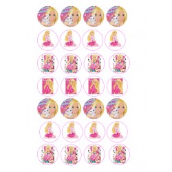 Valgomas paveiksliukas ,,Barbė'' keksiukams, spurgytėms Valgomas paveiksliukas ,,Barbė'' keksiukams, spurgytėms