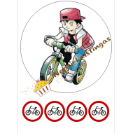 Valgomas paveiksliukas Dviratininkas