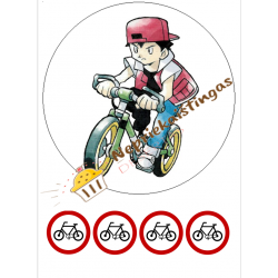 Valgomas paveiksliukas Dviratininkas