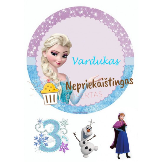 Valgomas paveiksliukas 3 -čiam gimtadieniui