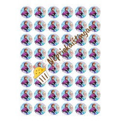 Valgomas paveiksliukas spurgytėm, keksiukams Ledo šalis