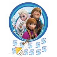 Valgomas paveiksliukas Frozen 5 gimtadieniui