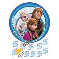 Valgomas paveiksliukas Frozen 5 gimtadieniui