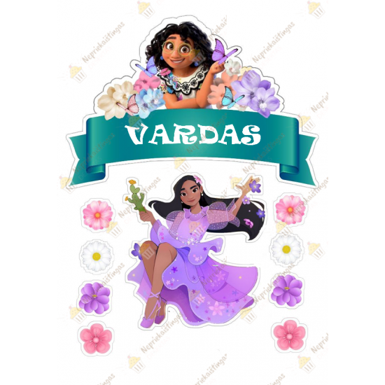 Valgomas paveiksliukas "Encanto" figūrėlėms Valgomas paveiksliukas "Encanto" figūrėlėms