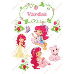 Valgomas paveiksliukas "Mergaitė braškė" 