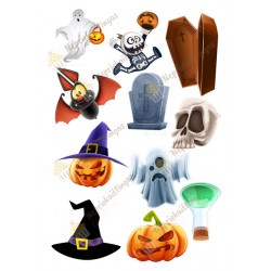 Valgomas paveiksliukas Helovino torto dekoracijos  Valgomas paveiksliukas Helovino torto dekoracijos