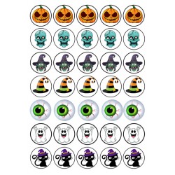 Valgomas paveiksliukas Helovino spurgytėm, keksiukams puošti Valgomas paveiksliukas Helovino spurgytėm, keksiukams puošti