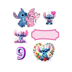 Valgomas paveiksliukas "Stitch" figūrėlėms