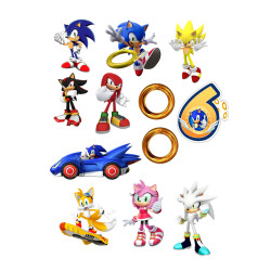 Valgomas paveiksliukas "Sonikas" - 6-tam gimtadieniui