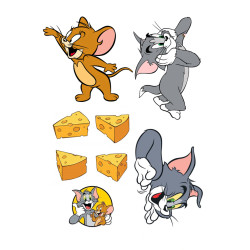 Valgomas paveiksliukas Tom and Jerry figūrėlės