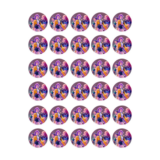 Valgomas paveiksliukas spurgytėms, keksiukams K-pop demonų medžiotojos