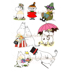 Valgomas paveiksliukas "Troliai mumiai" figūrėlėms Valgomas paveiksliukas "Troliai mumiai" figūrėlėms