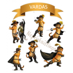 Valgomas paveiksliukas Batuotas katinas pūkis figūrėlems Valgomas paveiksliukas Batuotas katinas pūkis figūrėlems