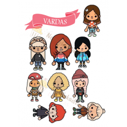 Valgomas paveiksliukas "Toka boka" figūrėlėms Valgomas paveiksliukas "Toka boka" figūrėlėms