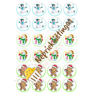 Valgomas paveiksliukas Kalėdiniams keksiukams