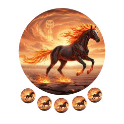 Valgomas paveiksliukas Ugninio arklio metai - 1