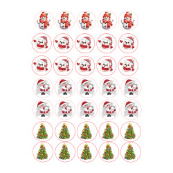 Valgomas paveiksliukas Kalėdinis - keksiukams, spurgytėms Valgomas paveiksliukas Kalėdinis - keksiukams, spurgytėms