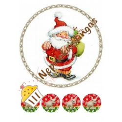 Paveiksliukas ant cukrinės masės Kalėdinis