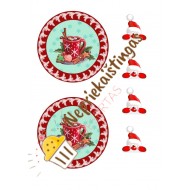 Valgomas paveiksliukas  2 mažiems Kalėdiniams torčiukams Valgomas paveiksliukas  2 mažiems Kalėdiniams torčiukams