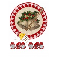 Valgomas paveiksliukas Kalėdiniam tortui " Varpeliai"