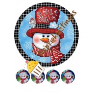 Paveiksliukas ant cukrinės masės Sniego senis