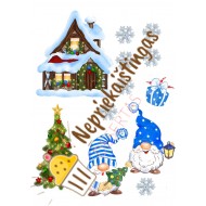 Paveiksliukas ant cukrinės masės lapo Kalėdinė pasaka