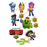 Valgomas paveiksliukas Brawl Stars figūrėlėms Valgomas paveiksliukas Brawl Stars figūrėlėms