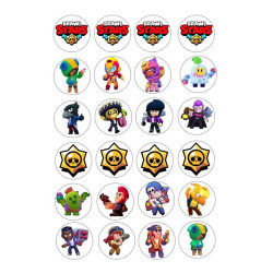 Valgomas paveiksliukas Brawl stars kekiukams - 4 cm