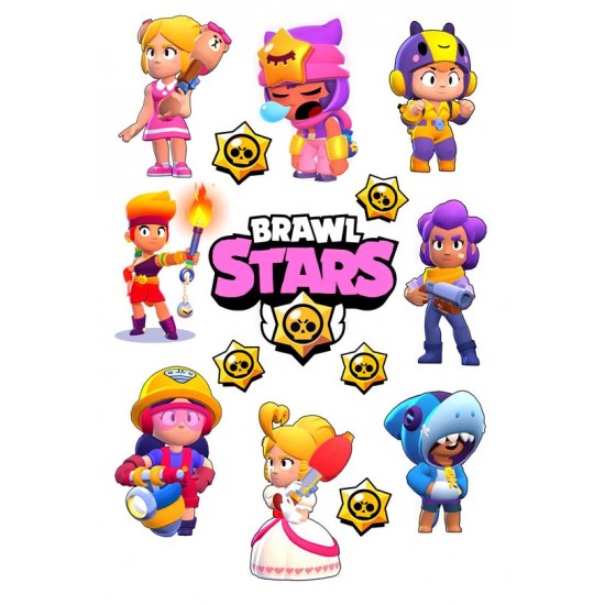 Valgomas paveiksliukas Brawl Stars figūrėlės Valgomas paveiksliukas Brawl Stars figūrėlės