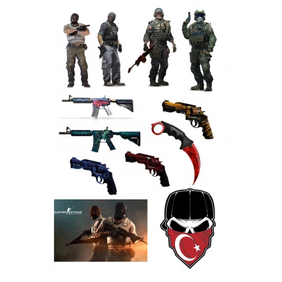 Valgomas paveiksliukas CS-GO figūrėlėms Valgomas paveiksliukas CS-GO figūrėlėms