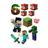 Valgomas paveiksliukas "Minekraft" - 6 tam gimtadieniui Valgomas paveiksliukas "Minekraft" - 6 tam gimtadieniui