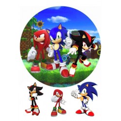 Valgomas paveiksliukas Sonic ir figūrėlės Valgomas paveiksliukas Sonic ir figūrėlės