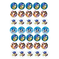 Valgomas paveiksliukas " Sonic" keksiukams, spurgytėm puošti 