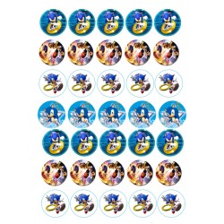 Valgomas paveiksliukas " Sonic" keksiukams, spurgytėm puošti 