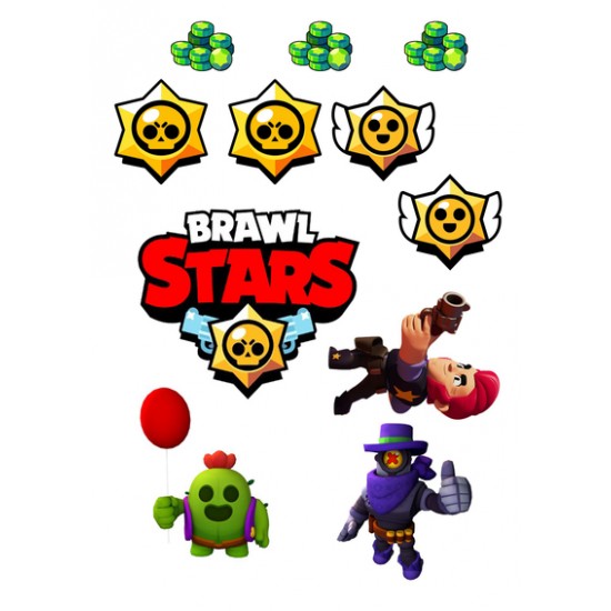 Valgomas paveiksliukas figūrėlėms Brawl Stars Valgomas paveiksliukas figūrėlėms Brawl Stars