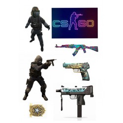 Valgomas paveiksliukas CS GO figūrėlės