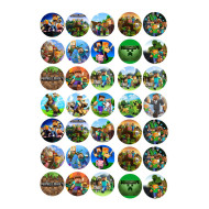 Valgomas paveiksliukas Minekraft spurgytėms, keksiukams