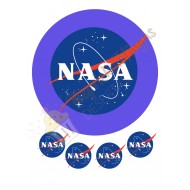 Valgomas paveiksliukas "Nasa" mėlynas logotipas Valgomas paveiksliukas "Nasa" mėlynas logotipas