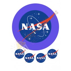 Valgomas paveiksliukas "Nasa" mėlynas logotipas