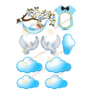 Valgomas paveiksliukas "Kūdikėlis ant šakos" 