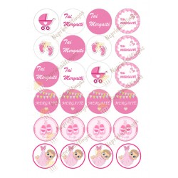 Valgomas paveiksliukas keksiukams "Tai mergaitė" Valgomas paveiksliukas keksiukams "Tai mergaitė"