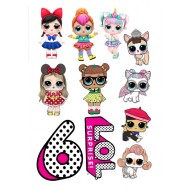 Valgomas paveiksliukas figūrėlėms 6 - tam gimtadieniui