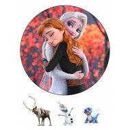 Valgomas paveiksliukas Ledo šalis ir figūrėlės